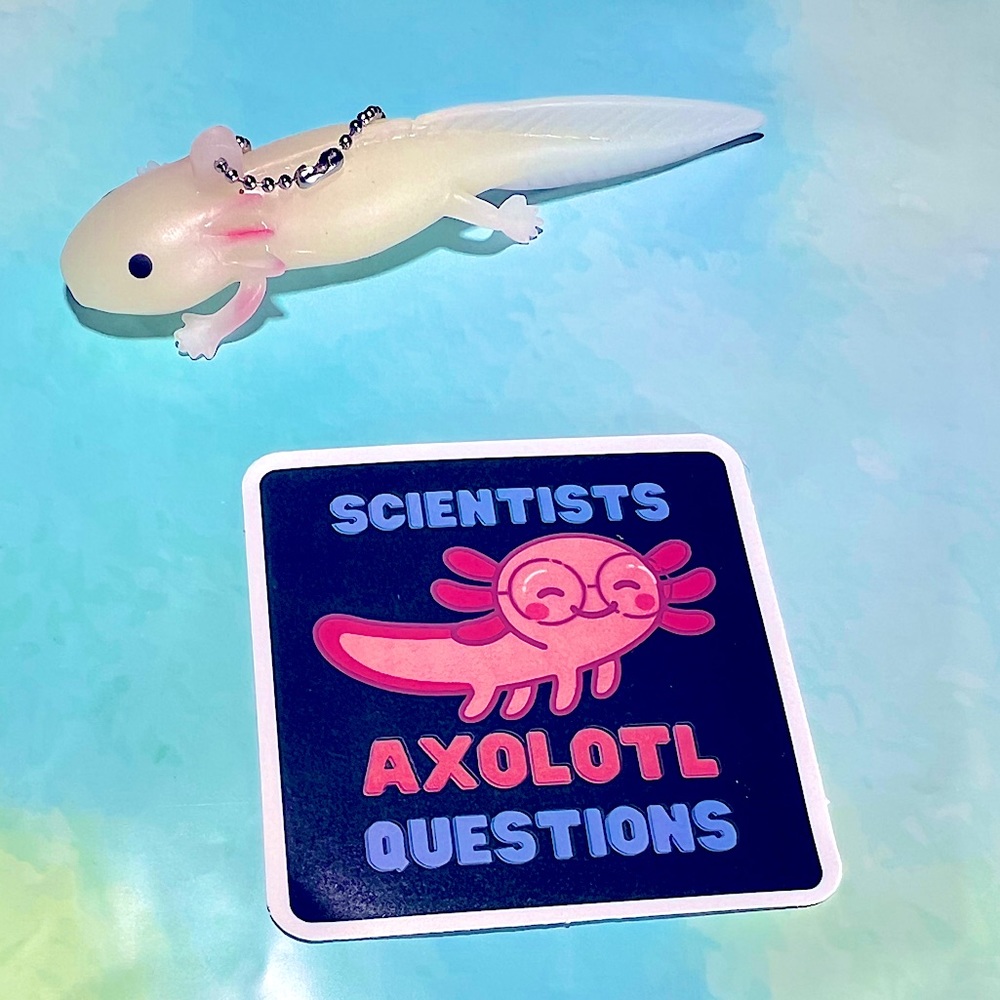 SCIENTIST Axolotl Crazy Trending WaterProof Single Decor Accent Sticker